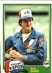1981 Topps Baseball Cards      071      Hal Dues